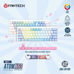 FANTECH MK611 ATOM X63 Wired RGB Mechanical Gaming Keyboard