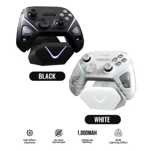 Ajazz GP100 Tri-Mode Wireless Gamepad with charging dock