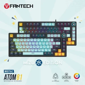 Fantech MK875V2 ATOM 81 RGB Wired Mechanical Gaming Keyboard MIZU EDITION