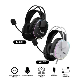 Onikuma X91 RGB Lightweight Gaming Headphone with Microphone