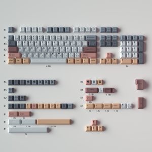 Minimalist Cherry profile PBT keycaps – kit layout 14