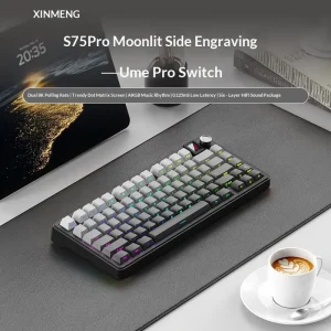 Xinmeng S75 PRO Dual 8K Tri Mode Gasket Keyboard with Dot Matrix Display